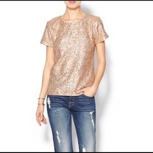 J. Crew Gold Sequin Top